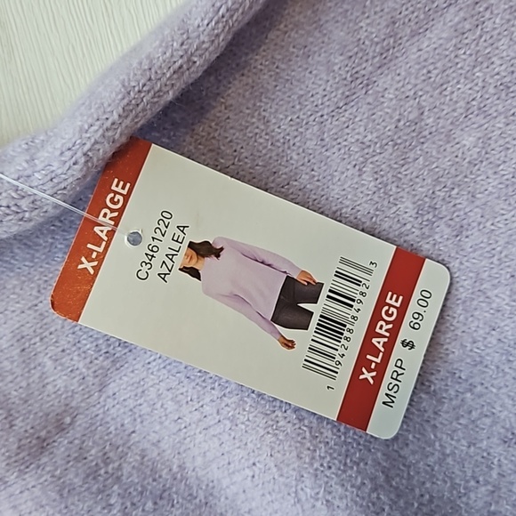 Vince Camuto Purple Azalea Crewneck Sweater XL NWT - Picture 7 of 8